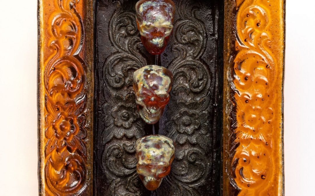 Amber Skull Cabinet