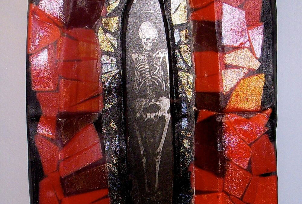 Red Passage with Skeleton