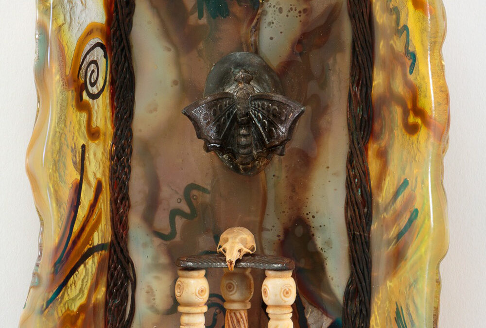 Reliquary with Moth and Skull